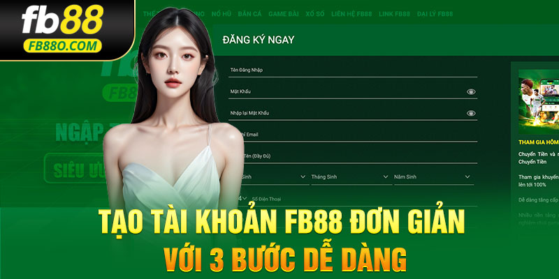 Tạo tài khoản đơn giản với 3 bước dễ dàng